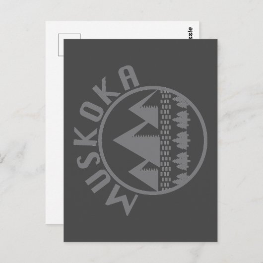 Carte Postale Muskoka Design - Stickers Carrés (Devant / Derrière)