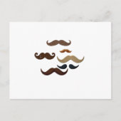 Carte Postale Mustache Collage Cheveux Ajouter un nom Ajouter un (Devant)