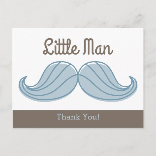 Carte Postale Mustache Little Man (Devant)