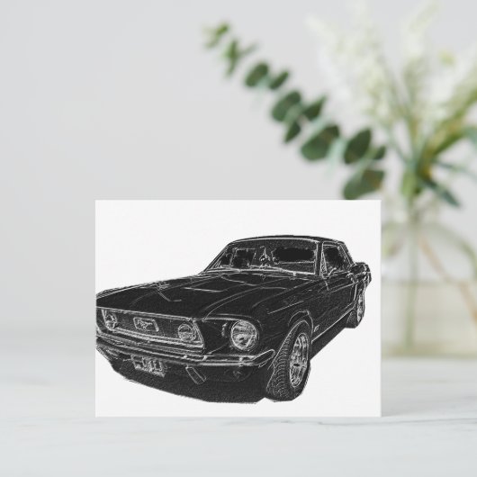 Carte Postale mustang 4 (Debout devant)