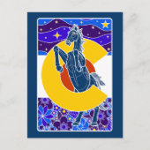 Carte Postale mustang bleu du colorado (Devant)