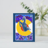 Carte Postale mustang bleu du colorado (Debout devant)