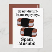 Carte Postale Musubi, laisse-moi savourer mon musubi au Spam (Devant / Derrière)