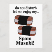 Carte Postale Musubi, laisse-moi savourer mon musubi au Spam (Devant)