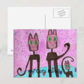 Carte Postale My Cat's Family fait par Simo (Devant / Derrière)