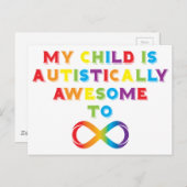 Carte Postale My Child Autistically (Devant / Derrière)