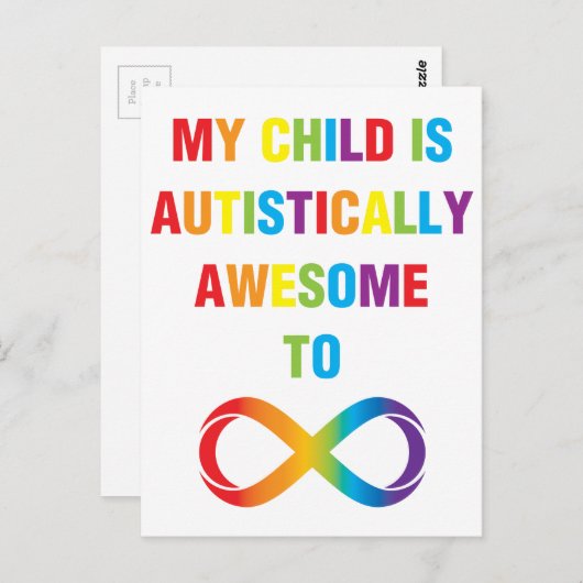 Carte Postale My Child Autistically (Devant / Derrière)