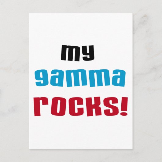 Carte Postale My Gamma Rocks T-shirts et cadeaux (Devant)