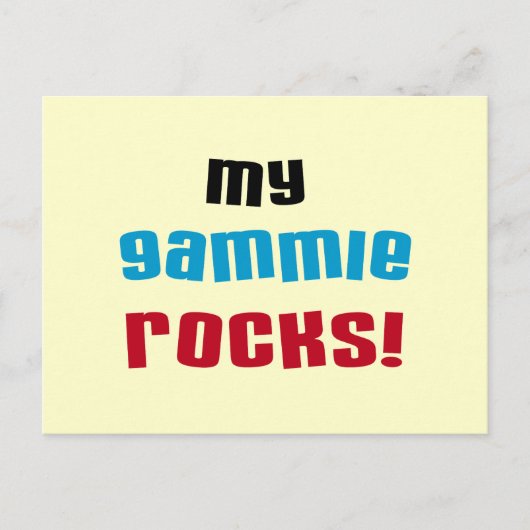 Carte Postale My Gammie Rocks T-shirts et cadeaux (Devant)