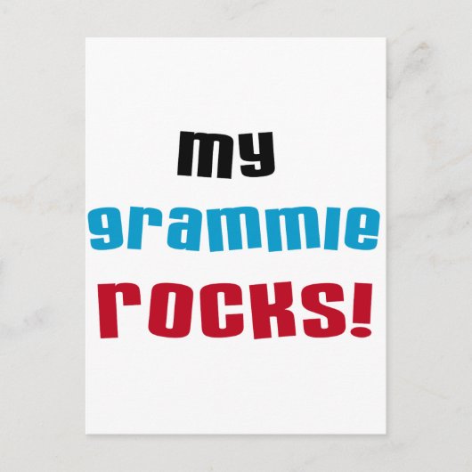 Carte Postale My Grammie Rocks T-shirts et cadeaux (Devant)