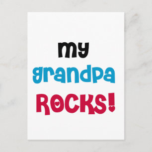 Carte Postale My Grand-pa Rocks Tshirts et cadeaux