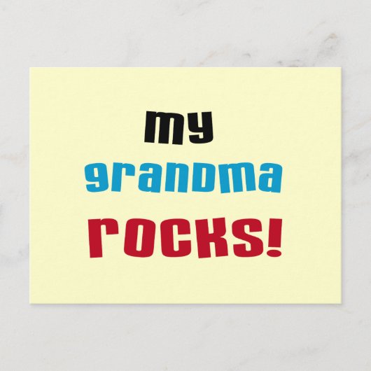 Carte Postale My Grandma Rocks T-shirts et cadeaux (Devant)