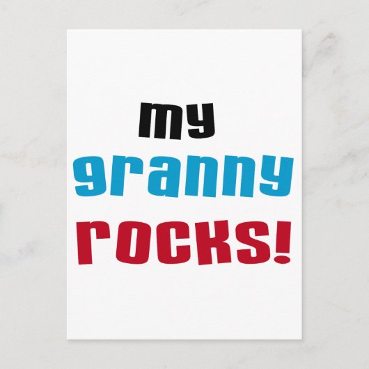 Carte Postale My Granny Rocks T-shirts et cadeaux (Devant)