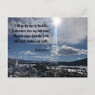 Carte Postale My Help Comes From The Lord Psaum 121