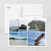 Carte Postale MY Langkawi - Pont Sky - Téléphérique - Kedah Beac (Devant / Derrière)