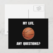 Carte Postale My Life Basketball (Devant / Derrière)