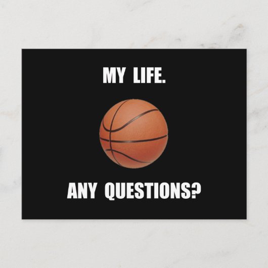 Carte Postale My Life Basketball (Devant)