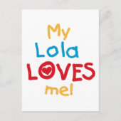 Carte Postale My Lola Loves Me T-shirts et cadeaux (Devant)
