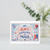 Carte Postale "My Love Language Is Mail" (Debout devant)