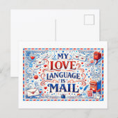 Carte Postale "My Love Language Is Mail" (Devant / Derrière)