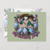 Carte Postale My morning JAVA with Java sparrows (Devant / Derrière)