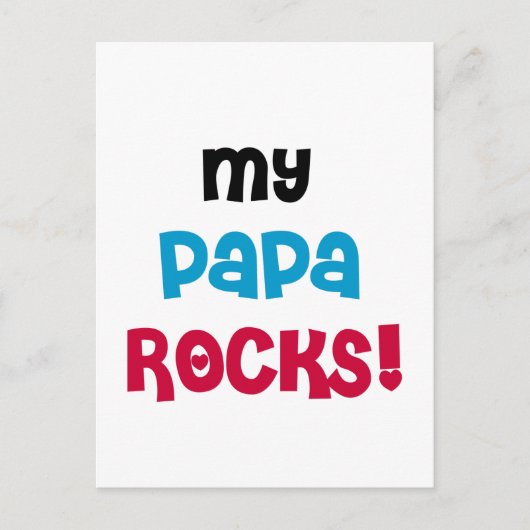 Carte Postale My Papa Rocks T-shirts et cadeaux (Devant)