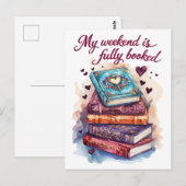 Carte Postale My weekend is fully booked (Devant / Derrière)