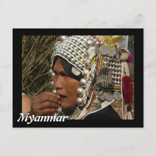 Carte Postale Myanmar woman postcard