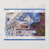 Carte Postale Myconos café tasse (Devant)