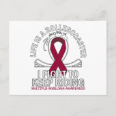 Carte Postale Myélome multiple conscience cancer ruban bordeaux (Devant)