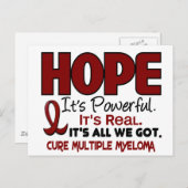 Carte Postale Myélome multiple HOPE 1 (Devant / Derrière)