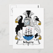 Carte Postale Myers Family Crest (Devant / Derrière)