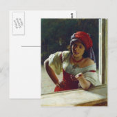 Carte Postale Mykola Yaroshenko - Femme tzigane (Devant / Derrière)