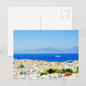 Carte Postale Mykonos en centre-ville. (Devant / Derrière)