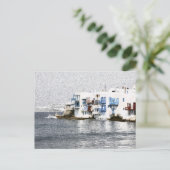 Carte Postale Mykonos, Grèce bâtiments au bord de l'eau (Debout devant)