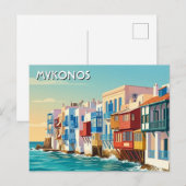 Carte Postale Mykonos Grèce Îles grecques (Devant / Derrière)