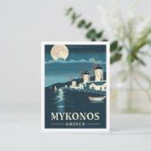 Carte Postale Mykonos Grèce Vintage célèbre Travel Place (Debout devant)