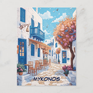 Carte Postale Mykonos Streets Travel