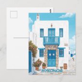 Carte Postale Mykonos Streets Travel (Devant / Derrière)