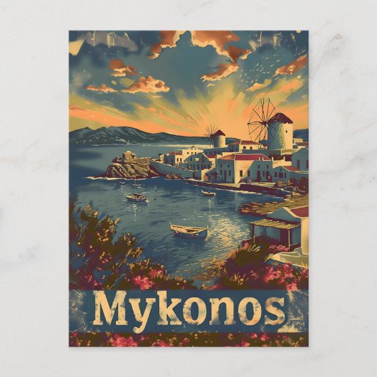 Carte Postale Mykonos Vintage (Devant)