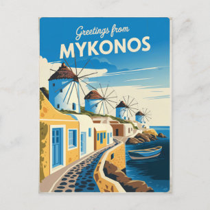 Carte Postale Mykonos Vintage
