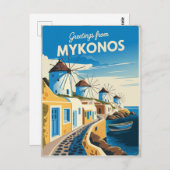 Carte Postale Mykonos Vintage (Devant / Derrière)