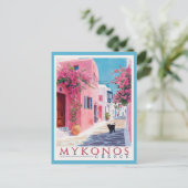 Carte Postale Mykonos vintage, Grèce (Debout devant)
