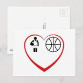 Carte Postale MyLove : Basketball (Devant / Derrière)