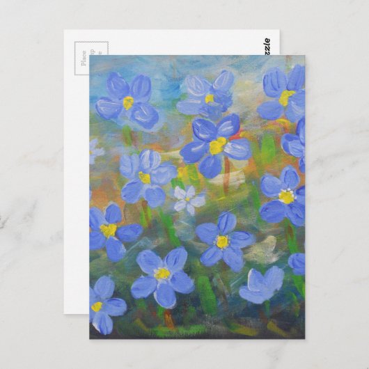 Carte Postale myosotis (Devant / Derrière)