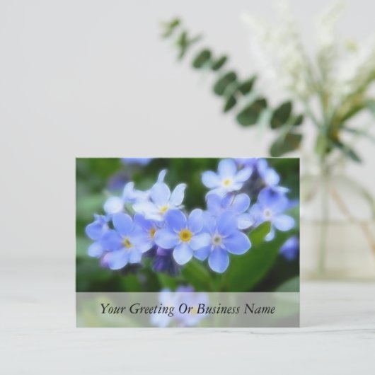 Carte Postale Myosotis sylvatica - Oubliez-moi les notes (Debout devant)