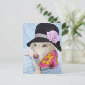 Carte Postale Myrtie d'alimentation des fleurs (Debout devant)