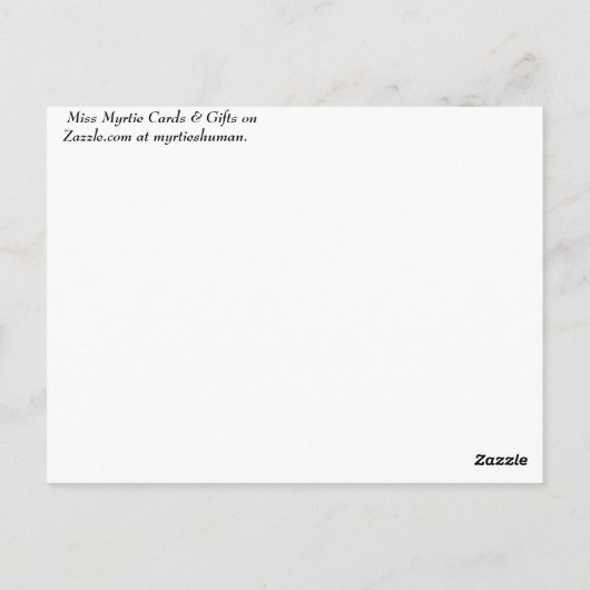 Carte Postale Myrtie d'alimentation des fleurs (Dos)