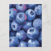 Carte Postale Myrtilles | Aquarelle de fruits peints (Devant)