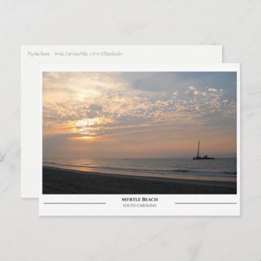 Carte Postale Myrtle Beach - Caroline du Sud (Devant / Derrière)